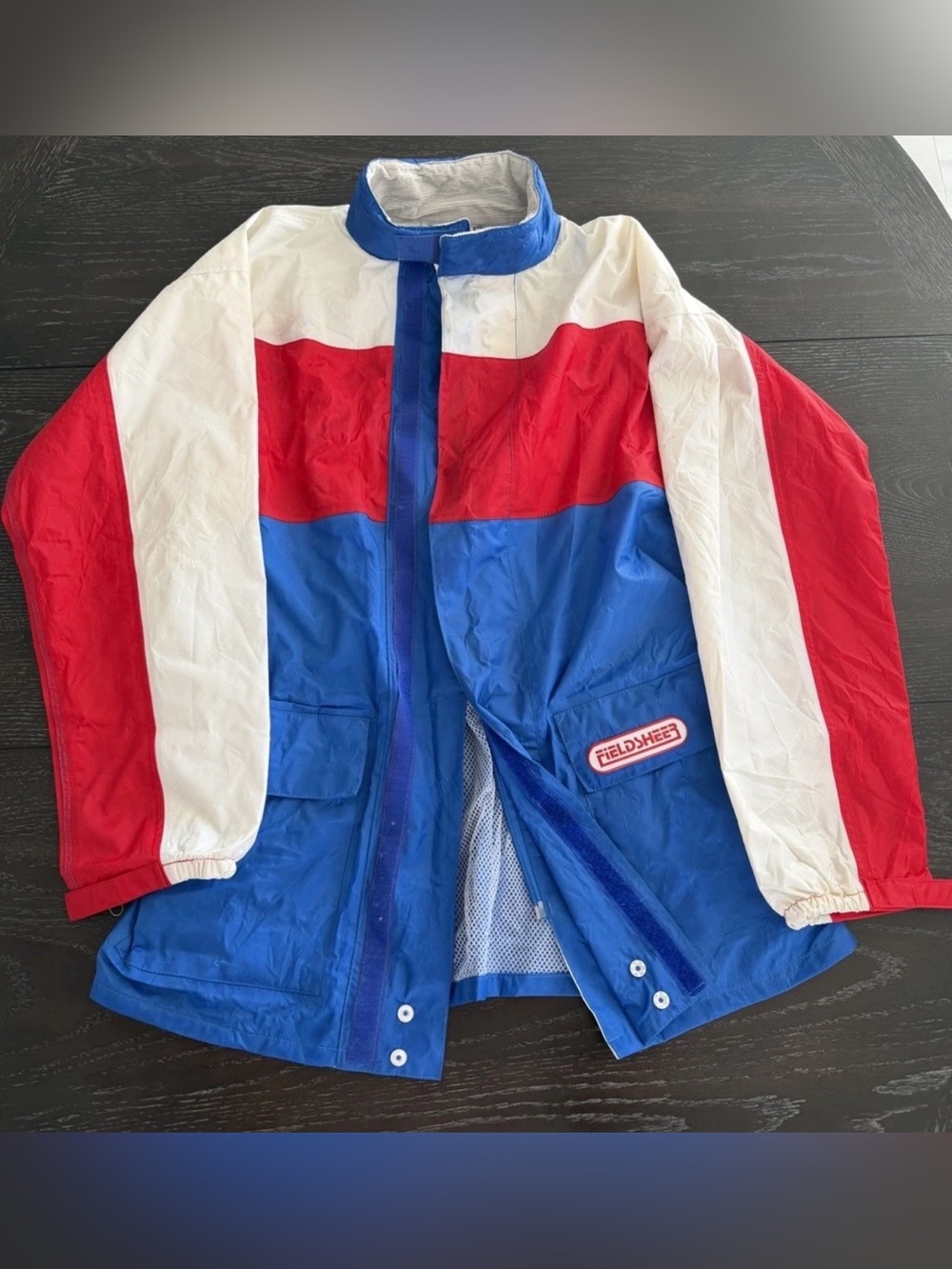 Fieldsheer Men's Motorcycle Colorblock Blue/Red/White Performance Jacket